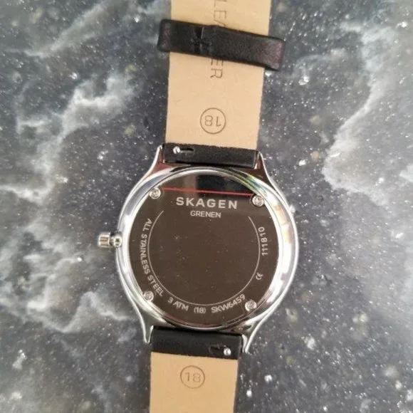 Skagen Grenen Black Leather Watch - Picture 5 of 6